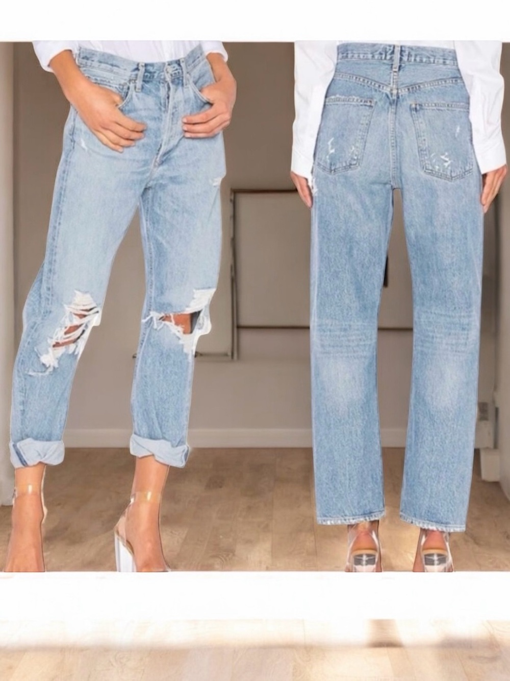 Agolde 90’s Mid Rise Loose Fit Jeans Blue Women’s